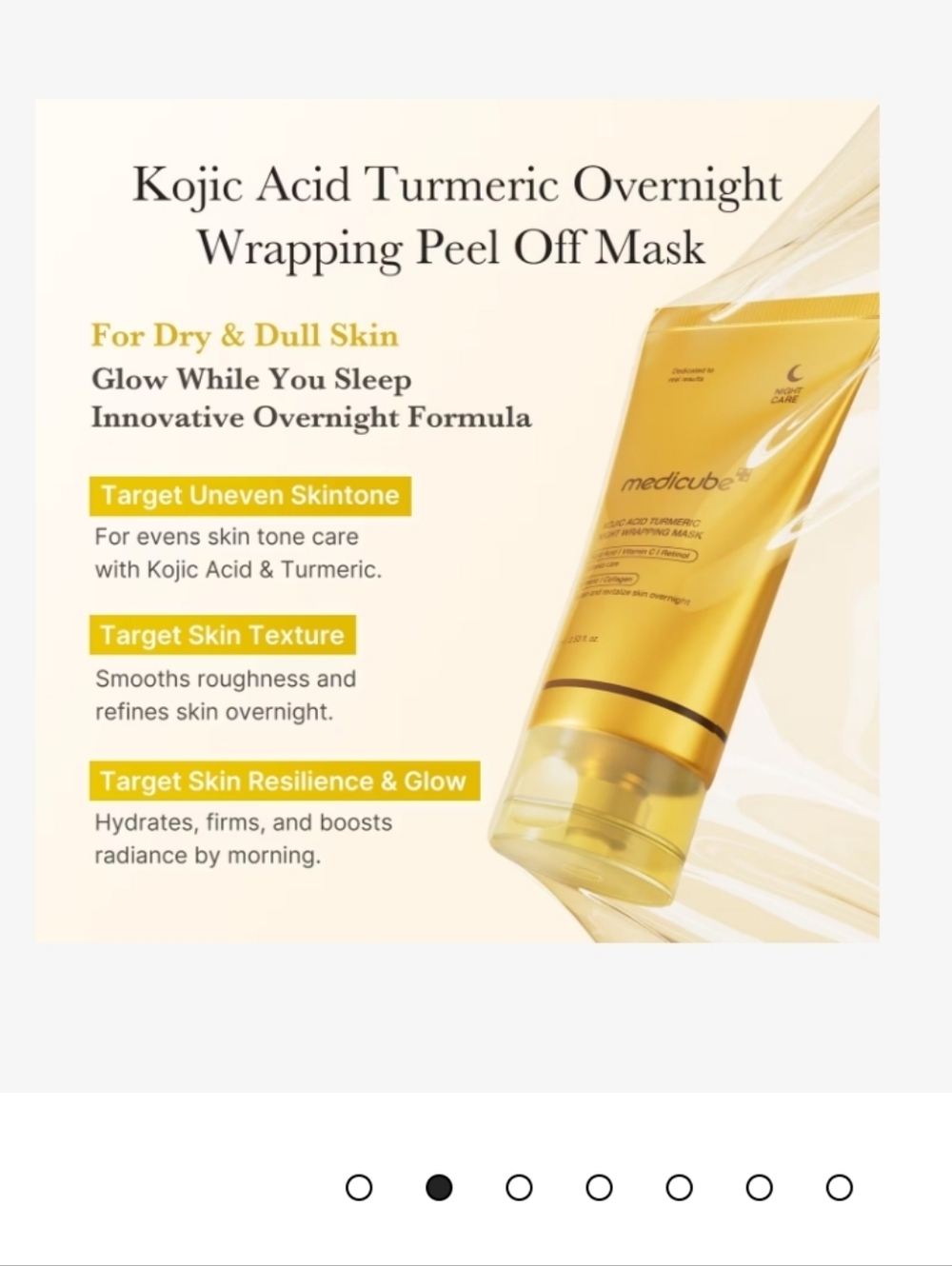 Medicube Kojic Acid Turmeric Night Wrapping Mask - Made In Korea - Picture 8 of 8